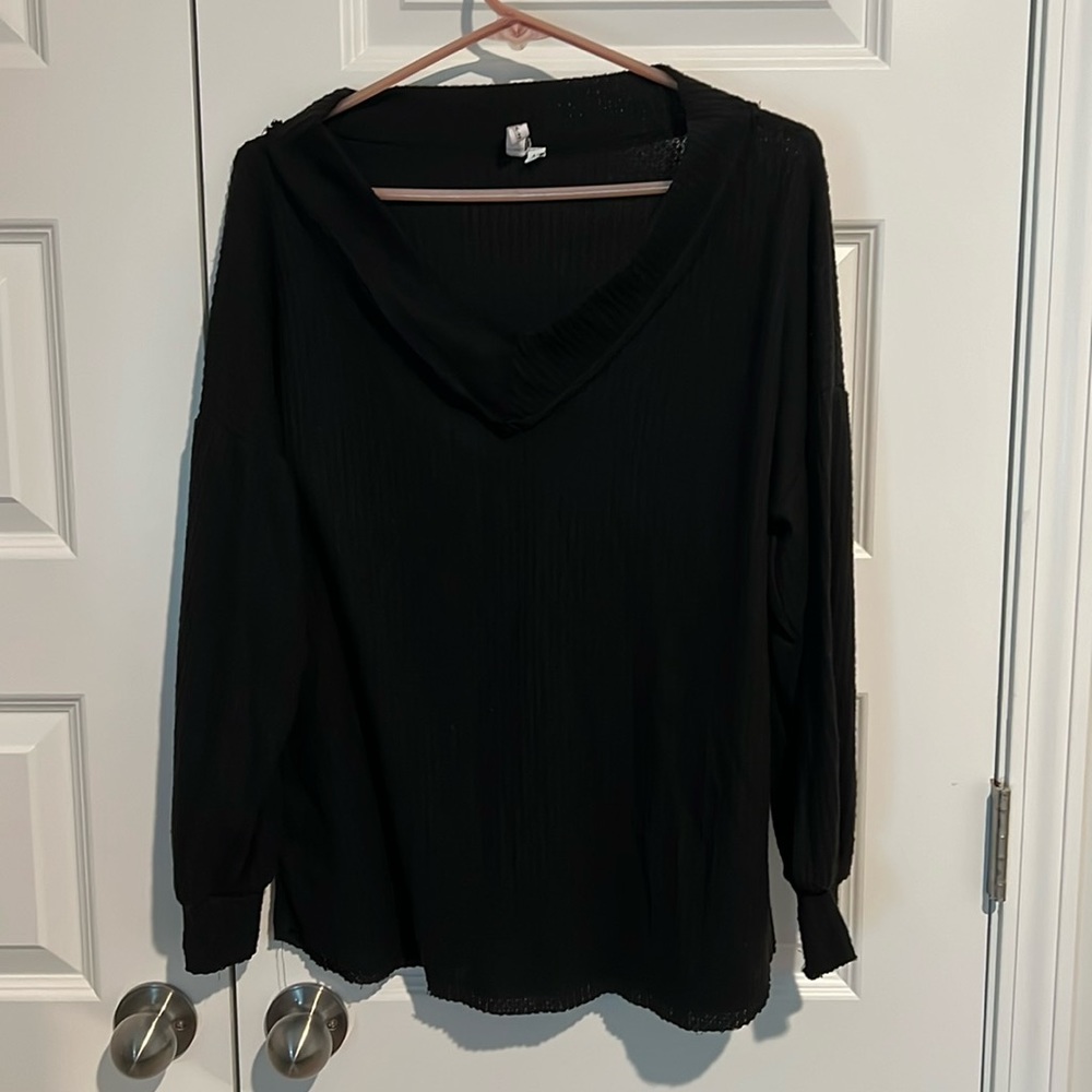 Size M soft black v-neck sweater
